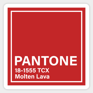 PANTONE 18-1555 TCX Molten Lava Sticker